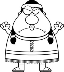 Cartoon Native American Angry