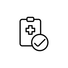 Obraz premium medical clipboard checklist icon on white background