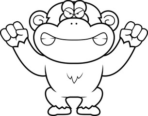 Angry Cartoon Chimp