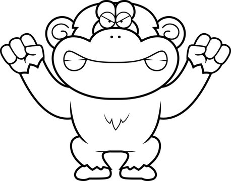 recommend clip art: Angry Cartoon Chimp