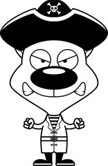 Cartoon Angry Pirate Kitten