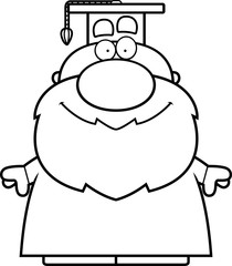 Cartoon Professor Smiling