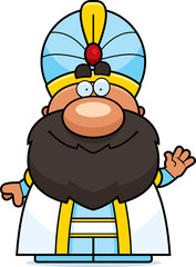 Waving Cartoon Sultan