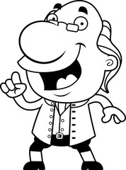 Cartoon Ben Franklin Idea