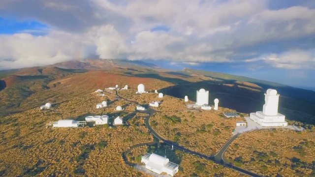 Telescopes at the observatory observe the cosmos and the stars