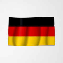 Obraz premium Hanging flag of Germany. German flag concept. Vector illustration. German flag.