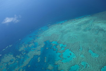 Fototapeta na wymiar Great Barrier Reef from the sky