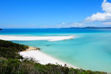 Crédence de cuisine en verre imprimé Whitehaven Beach, île de Whitsundays, Australie Whitehaven beach with 2 boats, Australia