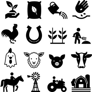 Farm Icons - Black Series