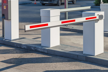 Barrier in the parking lot