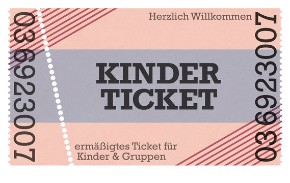 Kinderticket, Kinder Eintritt, Eintrittskarte -Vintage Design Retro Style Classic Ticket - Ticketshop - 