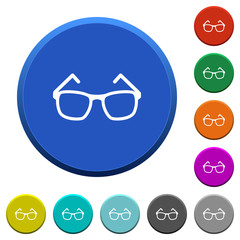 Eyeglasses beveled buttons