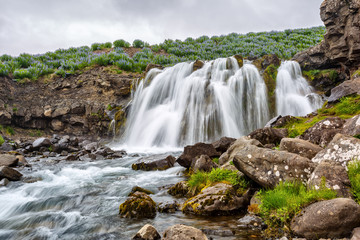 Fototapeta premium Small waterfall in Iceland