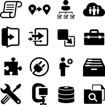 Information Technology Icons - Black Series