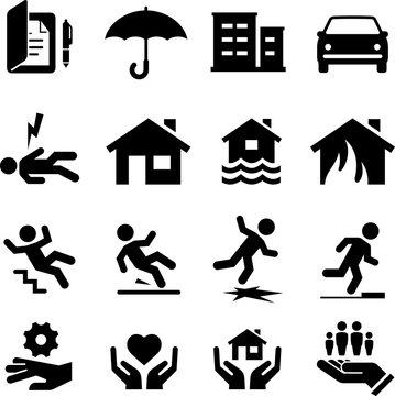 Insurance Icons - Black Series
