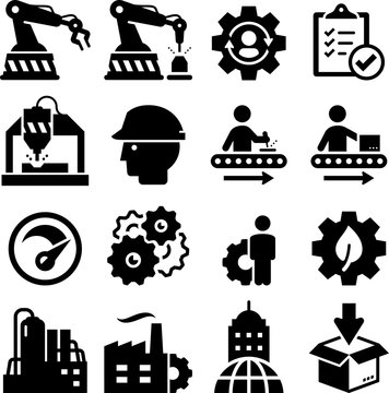 Manufacturing Icons - Black Series