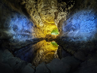 Cueva de los Verdes Green Cave in Lanzarote island