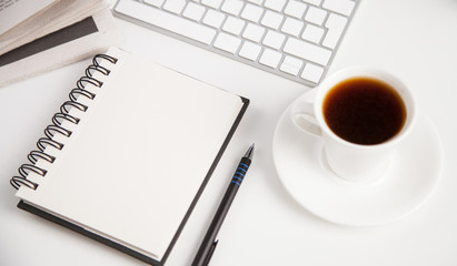 Workplace in the morning