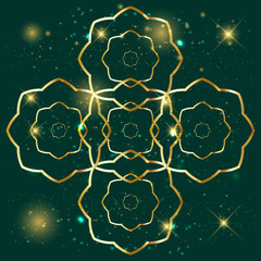 Abstract burst background with neon effects and colorful lights