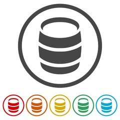 Barrel Vector icons set - Illustration