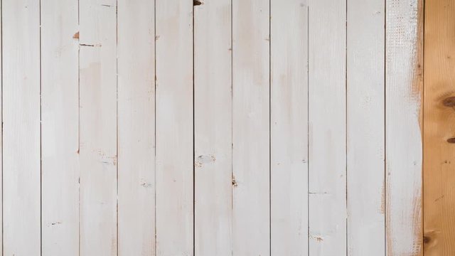 Wooden boards staining white