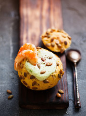 Savory gourmet soups served in bread bowl