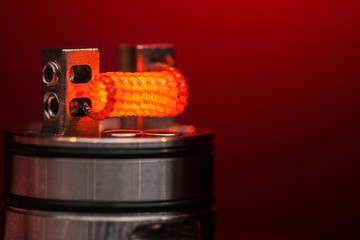 Burning staple staggered fused clapton coil