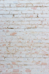 Background of a common brick wall of white color