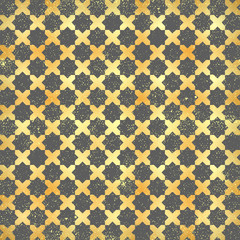 Gold Abstract pattern in Arabian style. Seamless vector background. Grey and gold texture. Graphic modern pattern.