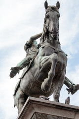 Black Prince Statue, Leeds, close up of Horse