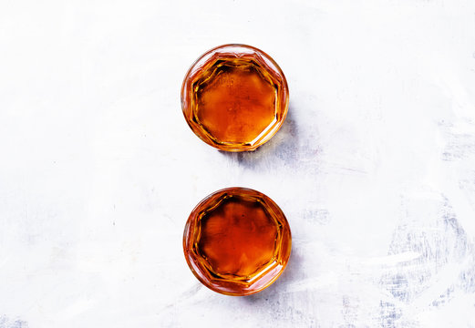 Whiskey In Glass, Top View