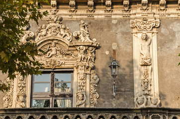 Facade of Palazzo Biscari in Catania, Sicily