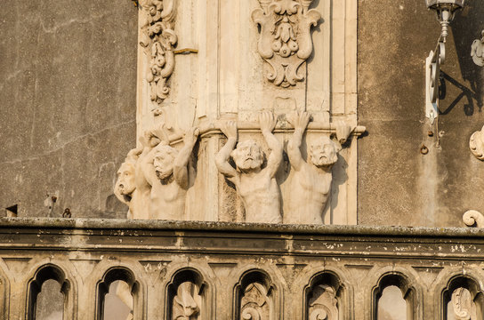 Facade of Palazzo Biscari in Catania, Sicily