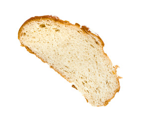 Sliced of wheat bread, isolated on a white background
