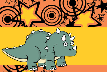 Fototapeta premium cute baby triceratops cartoon expressions set in vector format very easy to edit 