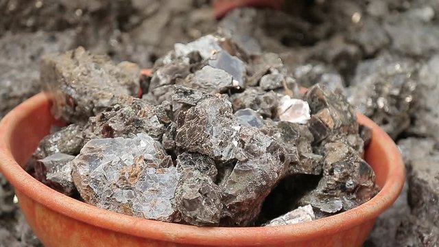Slavery in Asia. Unskilled workers. Mining of mica. India.