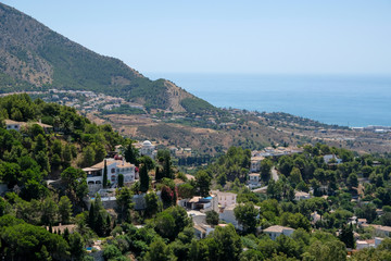 Obraz premium MIJAS, ANDALUCIA/SPAIN - JULY 3 : View from Mijas in Andalucía Spain on July 3, 2017