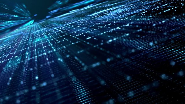 Digital cyber space particles for head up display and User Interface background element
