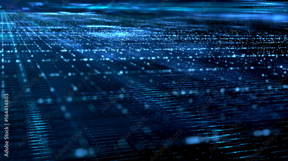 Aufkleber Digital cyber space particles for head up display and User Interface background element