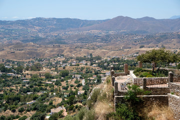 MIJAS, ANDALUCIA/SPAIN - JULY 3 : View from Mijas in  Andalucía Spain on July 3, 2017