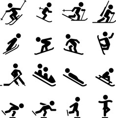 Snow Sports Icons - Black Series - 164415453