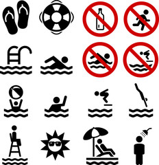Swim Icons - Black Series - 164415489