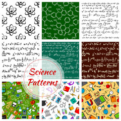 Vector seamless pattern of science and knowledge