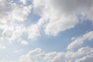 Bright blue sky, white cloud
