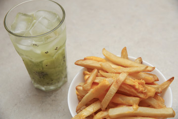 drink and fries