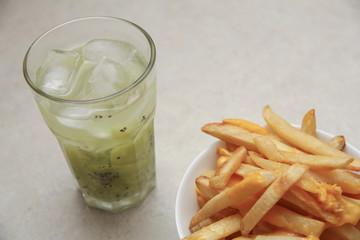 drink and fries