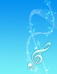 譜面　五線譜　ト音記号　音符