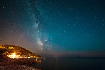 Fototapete Rund Milky way in the sky of Croatia © zakaz86