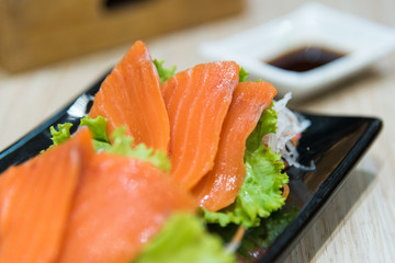 Salmon sashimi