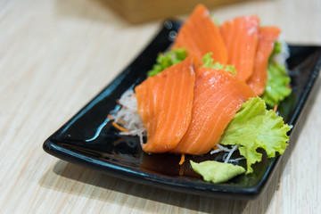 Salmon sashimi